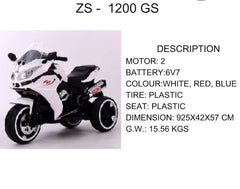 دراجة نارية ZS-1200 GS بمحركين 6 فولت للأطفال