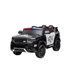 ZS-021Q 12V Electric Police Ride-On Car for Kids – White/Black