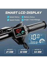 Electric scooter control handlebar with LCD screen and digital readouts