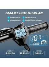 Electric scooter handlebar with smart LCD display and headlight housing