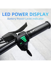 Folding Electric Bike with 350W High Speed Motor, 36V 8AH Battery, 40 KM/H Speed, 35 KM Range, Dual Disk Brakes, Carbon Alloy Frame, 16-Inch Tires, Front Suspension Fork, Portable Electric Bike with Dual Seat, Helmet and Safety Vest