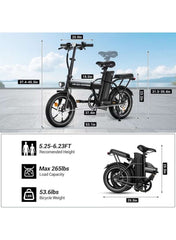 W2A Folding Electric Scooter with 350W High Speed Motor, 36V 8AH Battery, 40 KM/H Speed, 35 KM Range, Dual Disk Brakes, Carbon Alloy Frame and 16 Inches Tires