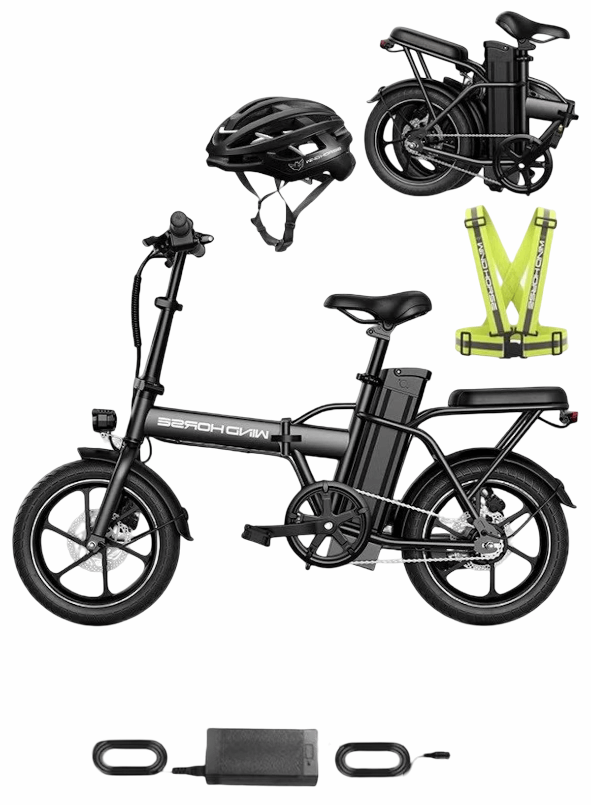 W2A Folding Electric Scooter with 350W High Speed Motor, 36V 8AH Battery, 40 KM/H Speed, 35 KM Range, Dual Disk Brakes, Carbon Alloy Frame and 16 Inches Tires