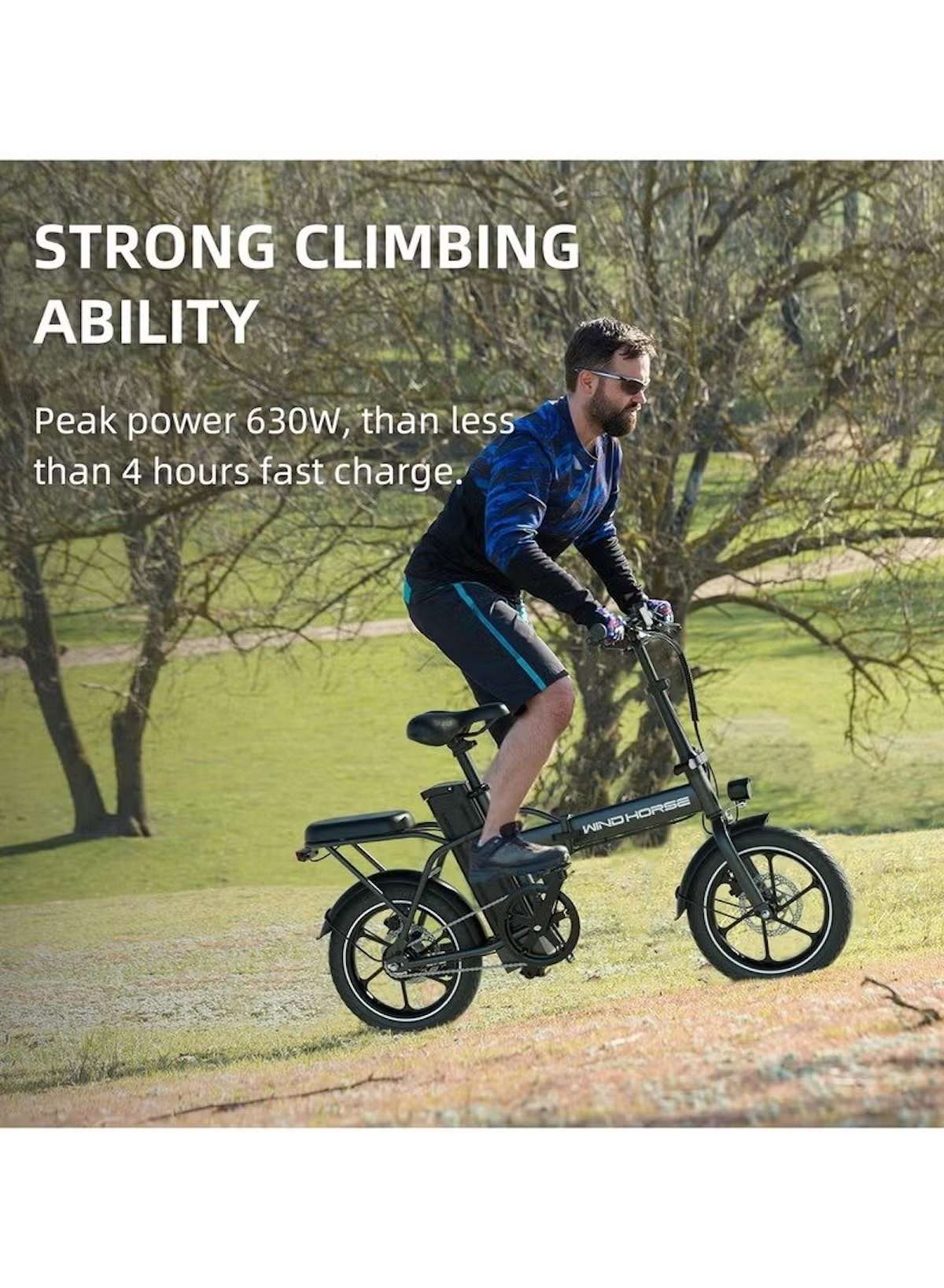 Folding Electric Bike with 350W High Speed Motor, 36V 8AH Battery, 40 KM/H Speed, 35 KM Range, Dual Disk Brakes, Carbon Alloy Frame and 16-Inch Tires, Portable Electric Bike with Dual Seat, Helmet and Safety Vest