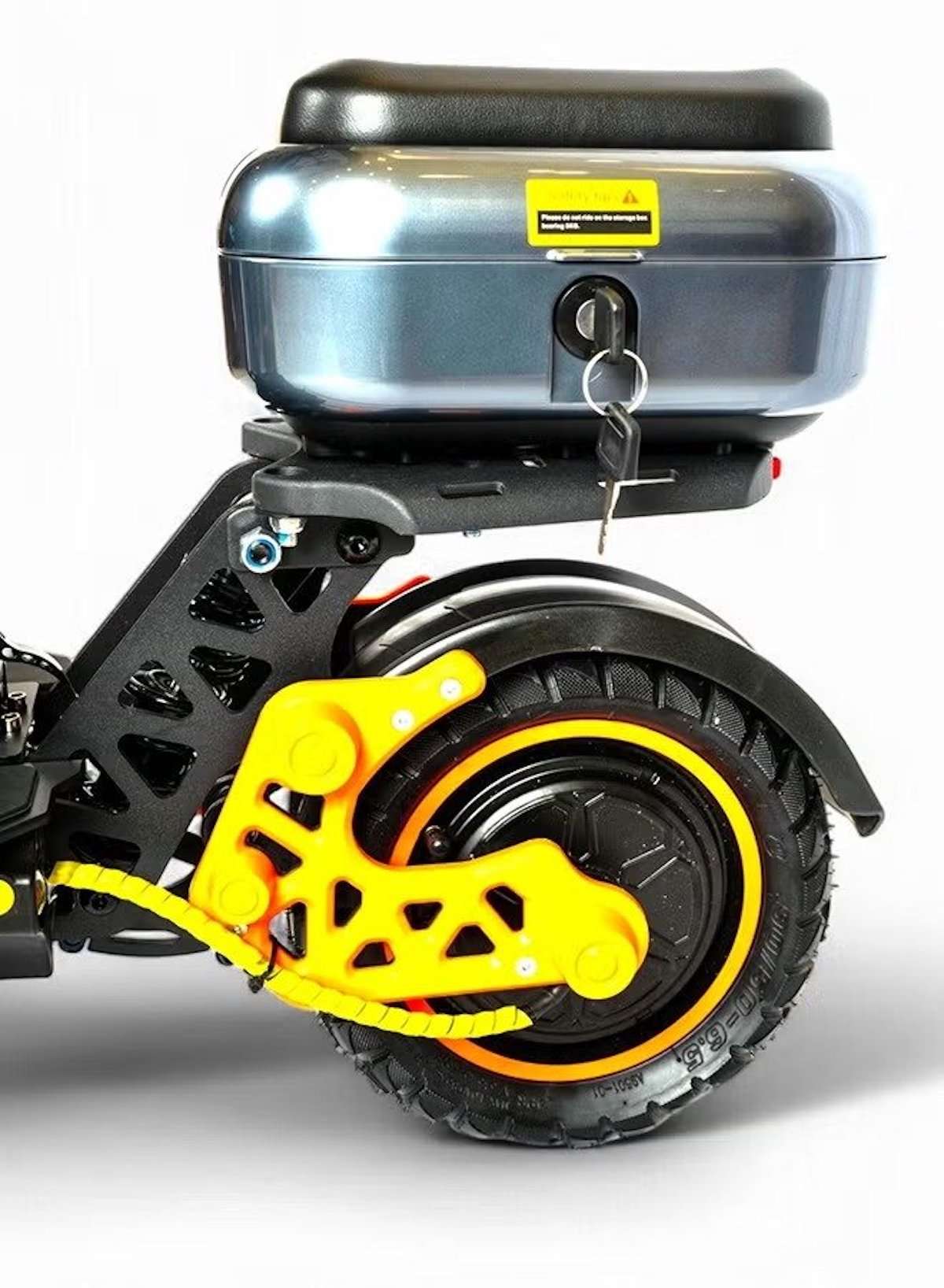 H4 Electric Scooter with 1800W Motor, 48V 13Ah Battery, 50KM/H Speed, 29KM Range, 11 Inches Tires, Dual Suspension, Disc Brakes, Remote Lock System, Storage Box and Seat