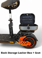 H4 Electric Scooter with 1800W Motor, 48V 13Ah Battery, 50KM/H Speed, 29KM Range, 11 Inches Tires, Dual Suspension, Disc Brakes, Remote Lock System, Storage Box and Seat