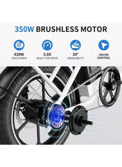 W2B Folding Electric Scooter with 350W High Speed Motor, 36V 8AH Battery, 40 KM/H Speed, 35 KM Range, Dual Disk Brakes, Carbon Alloy Frame, 16-Inch Tires, Front Suspension Fork, Portable Electric Scooter with Dual Seat