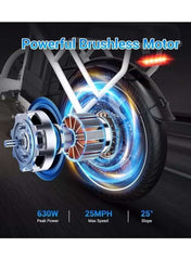 W2B Folding Electric Scooter with 350W High Speed Motor, 36V 8AH Battery, 40 KM/H Speed, 35 KM Range, Dual Disk Brakes, Carbon Alloy Frame, 16-Inch Tires, Front Suspension Fork, Portable Electric Scooter with Dual Seat