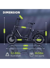 Black electric scooter shown in a side-profile diagram with wheels and handlebars.
