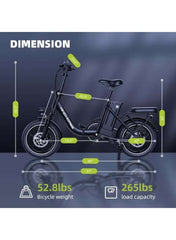 W2B Folding Electric Scooter with 350W High Speed Motor, 36V 8AH Battery, 40 KM/H Speed, 35 KM Range, Dual Disk Brakes, Carbon Alloy Frame, 16-Inch Tires, Front Suspension Fork, Portable Electric Scooter with Dual Seat