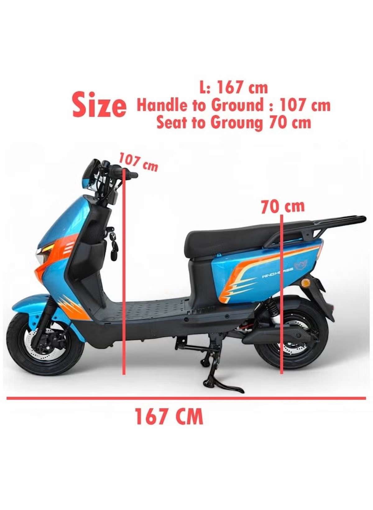 Electric Scooter for Adults with 1500W Motor, 60V 20Ah Battery, 85 km/h Max Speed, 50km Range, Carbon Alloy Frame, Remote Lock, Under-Seat Storage, 14-Inch Tires, Disc Brakes, 3-Speed Modes