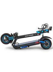 H5 Folding Electric Scooter, 1200W Motor, 48V 13Ah Battery, 50KM/H Max Speed, 30KM Range, 10-Inch Tires, Dual Suspension and Remote Lock with Helmet and Safety Vest