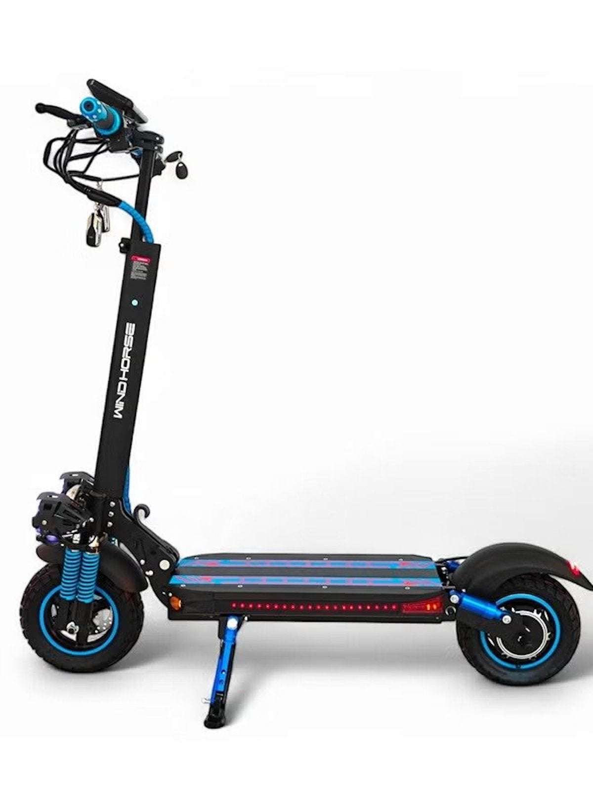 H5 Folding Electric Scooter, 1200W Motor, 48V 13Ah Battery, 50KM/H Max Speed, 30KM Range, 10-Inch Tires, Dual Suspension and Remote Lock with Helmet and Safety Vest
