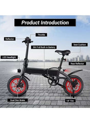 Premium Quality Adult Folding Electric Scooter with 350W Brushless Motor, 36V 8AH Battery, Carbon Alloy Frame, 14-Inch Tires, Dual Disk Brake, 35KM Range in Single Charge, Adjustable Seat Electric Scooter