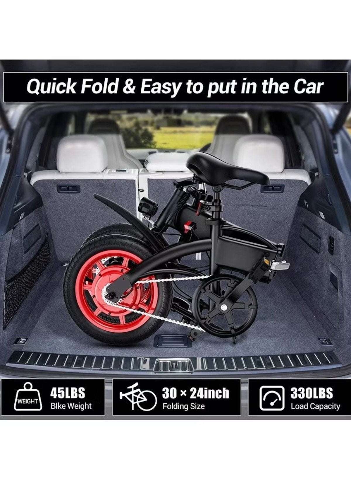 Premium Quality Adult Folding Electric Scooter with 350W Brushless Motor, 36V 8AH Battery, Carbon Alloy Frame, 14-Inch Tires, Dual Disk Brake, 35KM Range in Single Charge, Adjustable Seat Electric Scooter