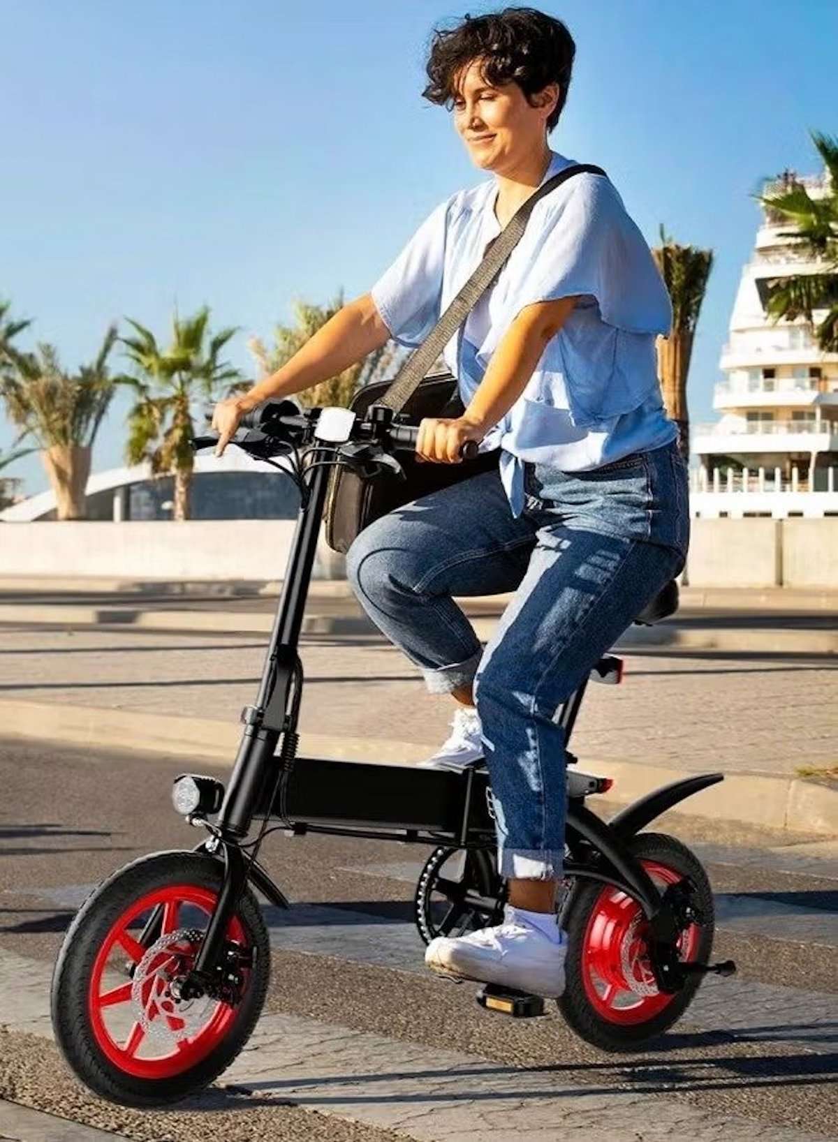 Premium Quality Adult Folding Electric Scooter with 350W Brushless Motor, 36V 8AH Battery, Carbon Alloy Frame, 14-Inch Tires, Dual Disk Brake, 35KM Range in Single Charge, Adjustable Seat Electric Scooter