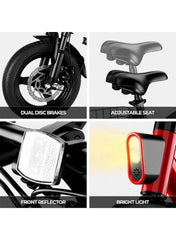 Windhorse W3 Electric Bike – 500W Motor, 36V 8Ah Battery, 25–35 km/h Speed, 30 km Range, Foldable Frame