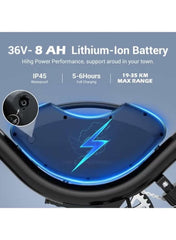 W3 Electric Scooter for Adults with 500W Brushless Hub Motor, 36V 8AH Battery, 35 KMH Max Speed, 25-35 KM Range, 14-Inch Tires, Dual Suspension, Disc Brakes, Lightweight Carbon Alloy Frame, Basket for Easy Storage, Urban Commuter E-Scooter