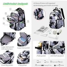 Kids wheeled backpack with multi-pocket layout, front zip compartments and storage pouches