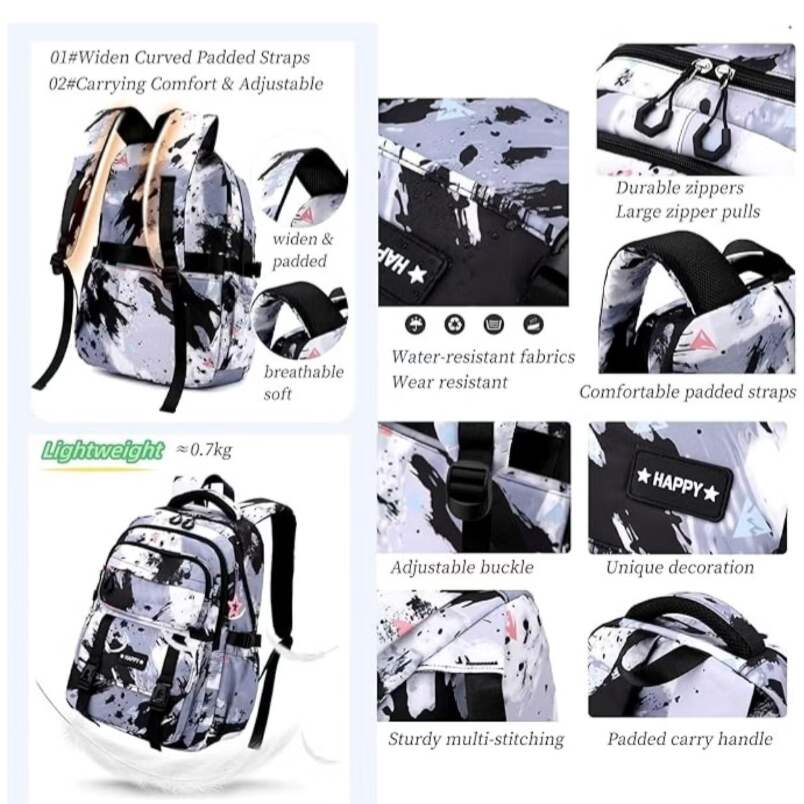 Huitich wheeled backpack for boys and girls with durable zippers padded straps and water-resistant fabric