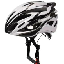 Helmet with black-and-white zebra stripe design and front ventilation vents