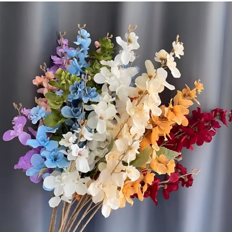 Huitich artificial flowers featuring white floral arrangements for events with colorful petals