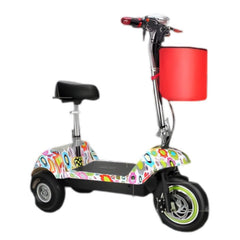 Winner sky kids tricycle bike with colorful design and bright red front basket white kids electric scooter with basket
