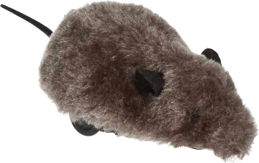 Padovan wind up mouse cat toy with soft fur and realistic design for engaging playtime
