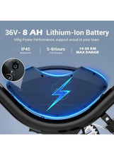 36V 8Ah lithium-ion battery cover with blue LED light pattern on electric scooter