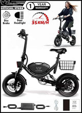 Electric scooter with disc brakes, dual suspension, headlight, and rear reflector