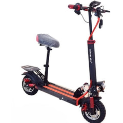 Winner sky riding scooter high powered e bike with speed meter black and red with seat and suspension