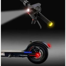 Rear wheel and glowing brake light of foldable commuter scooter