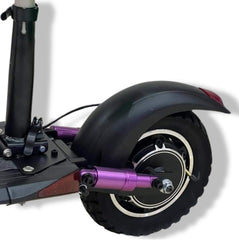 Winner sky 1200W high power electric scooter rear wheel with black fender and purple suspension