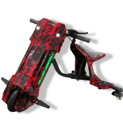 Winner Sky 3-Wheel Drifter Electric Scooter, designed for maximum fun and excitement Experience 360° Rotation, LED Lights, Comfortable Seat, and Bluetooth Connectivity in Red/Black Design - Mumzar.com