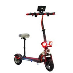 Winner Sky E10 Pro 1 scooter in red with seat and dual front headlights