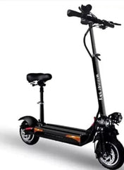 Black Winner Sky E10 scooter for adults with seat and dual front headlights