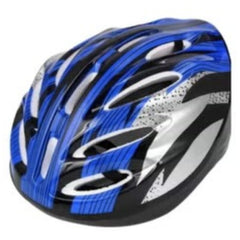 Blue and black lightweight bike helmet for safety with Winner sky electric grocery bike