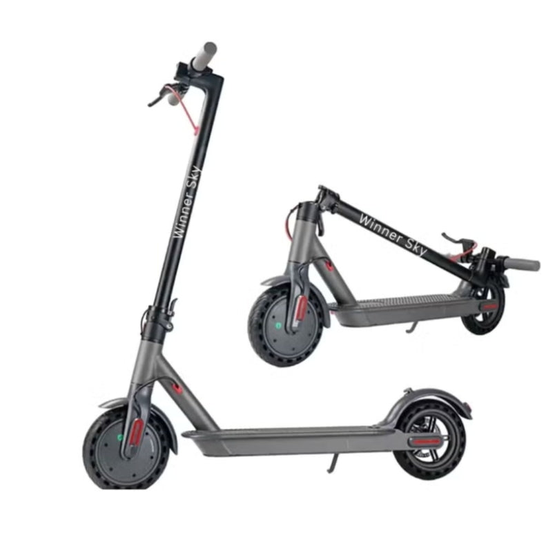 Winner Sky electric scooter 350W UAE model in black and gray with foldable design and front and rear wheels
