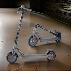 Winner sky electric scooter 350W UAE in standing and folded positions with sleek gray design