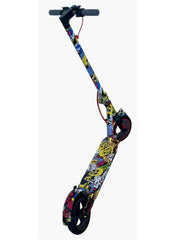 Winner Sky Mi 365 electric scooter with colorful graffiti design and black wheels for urban commuting