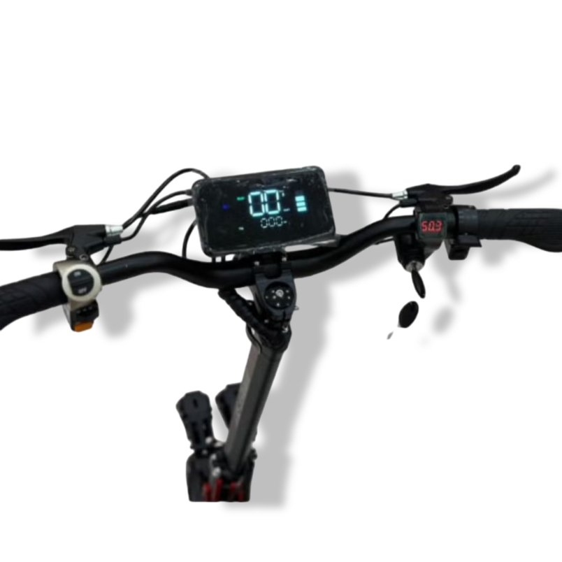 Handlebar view of Winner Sky electric scooter with digital display and controls showing Winner Sky Scooter Motor 2000