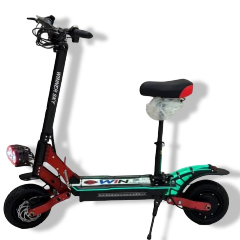Winner Sky electric scooter with seat and front headlight featuring Winner Sky Scooter Motor 2000
