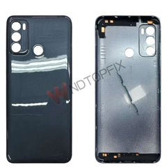 Motorola Moto G60 back cover replacement glossy dark gray housing with triple camera and fingerprint cutouts