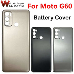 Motorola Moto G60 back cover replacement three rear battery covers in gold black and silver with camera cutouts
