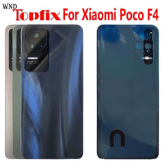 Mumzar Xiaomi Poco F4 back cover replacement glossy blue and gray rear panel with camera cutout