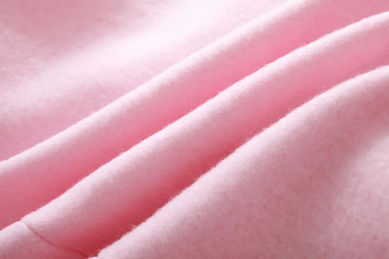 Soft pink fabric of women's cat ear hoodie UAE with cozy texture for comfortable wear