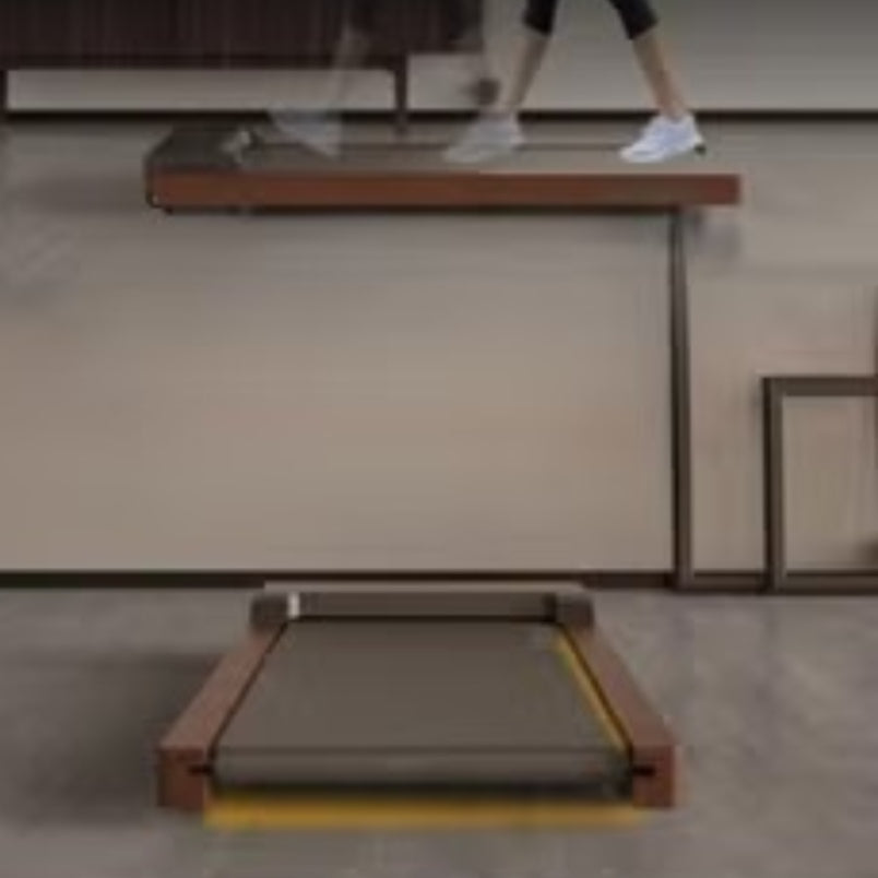 Huitich wood grain portable treadmill with sleek design and compact foldable frame for home use