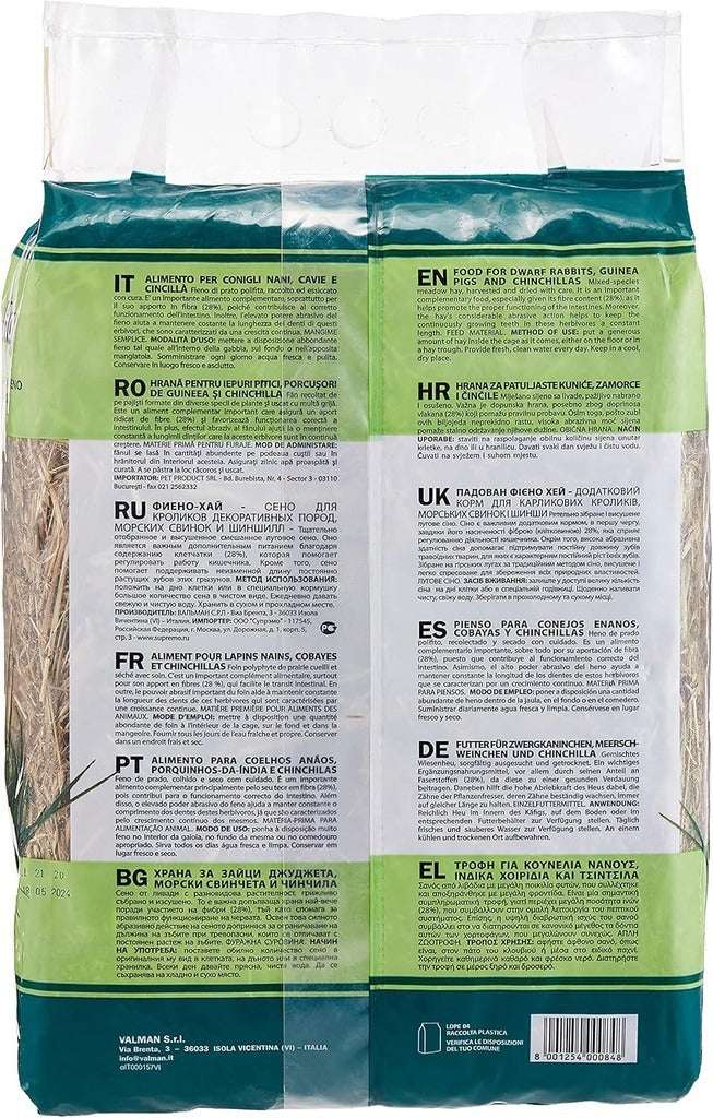 Padovan small animal food bag featuring wood litter for small pets UAE with clear ingredient details