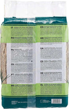 Fieno-Hay hay litter bag back with multilingual info blocks and barcode, green/white