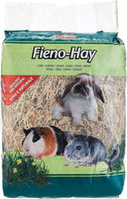 Fieno-Hay hay litter bag front with rabbits and guinea pig graphic, green